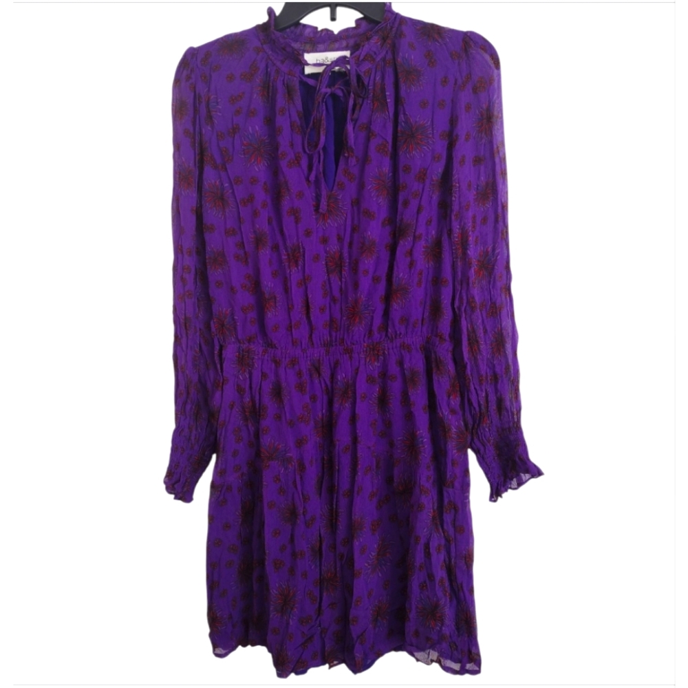 BA&SH NWT Gizel Purple Red Floral Dress size small